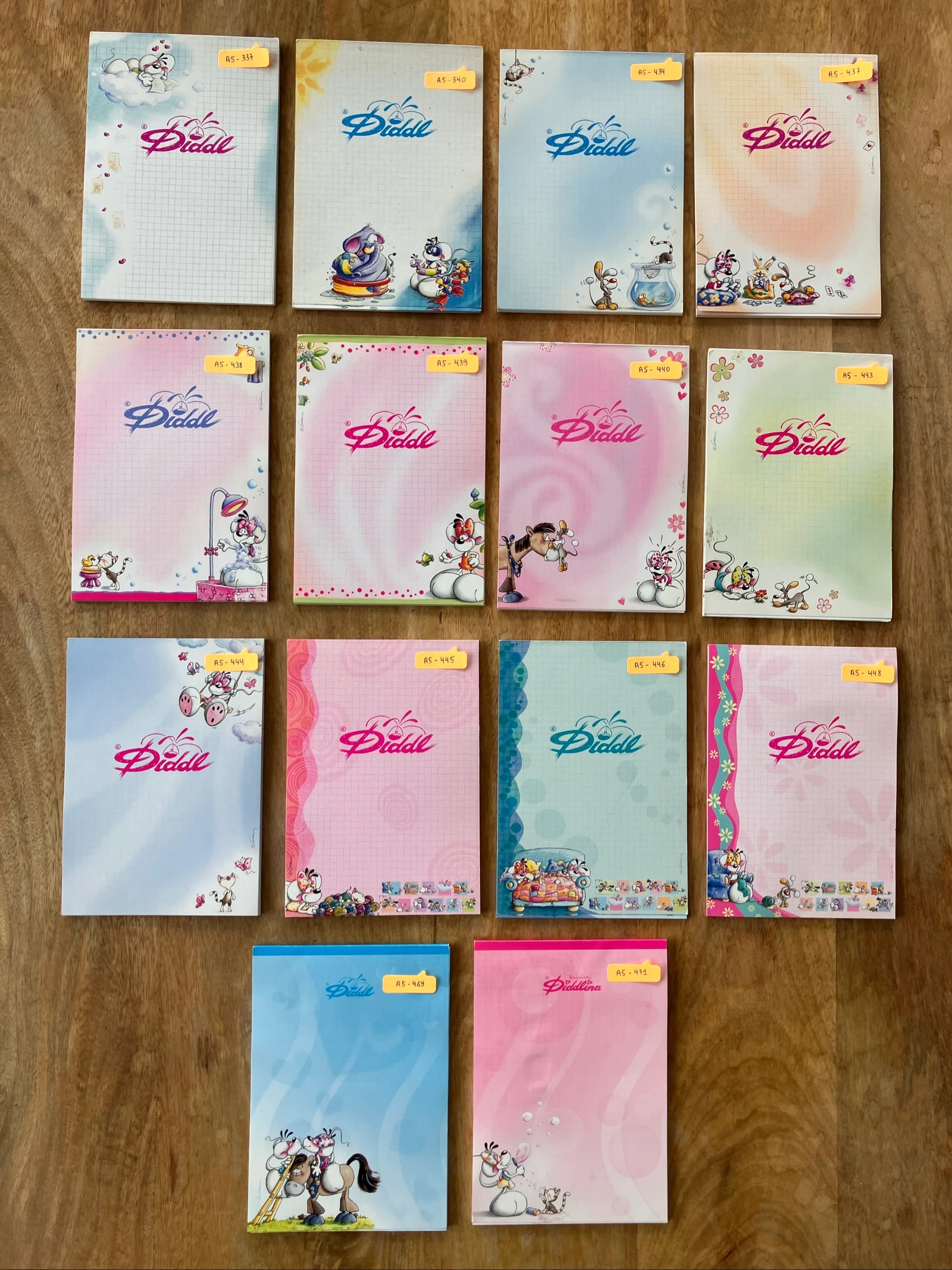 Diddl - Set van 14 A5 blaadjes
